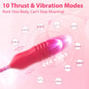 Thrusting Rose™ | Women Clitoris Stimulator Oral Tongue Licking With Dildo Vibrating